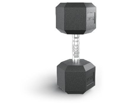 Гантель гексагональная UNIX Fit обрезиненная 25 кг / шт. - 9